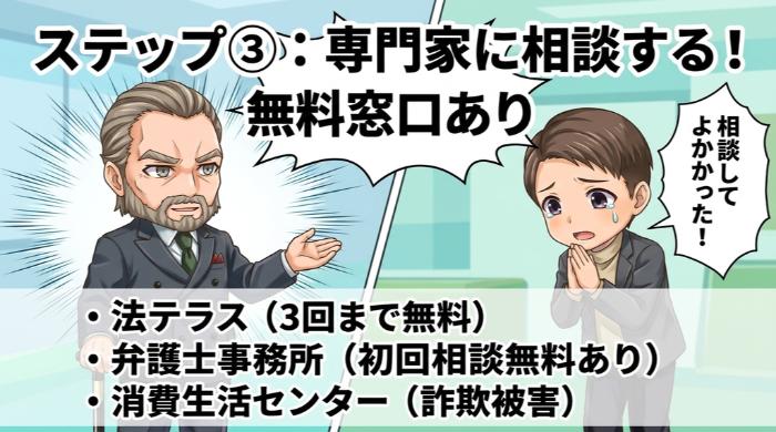 専門家に相談する（無料窓口あり）