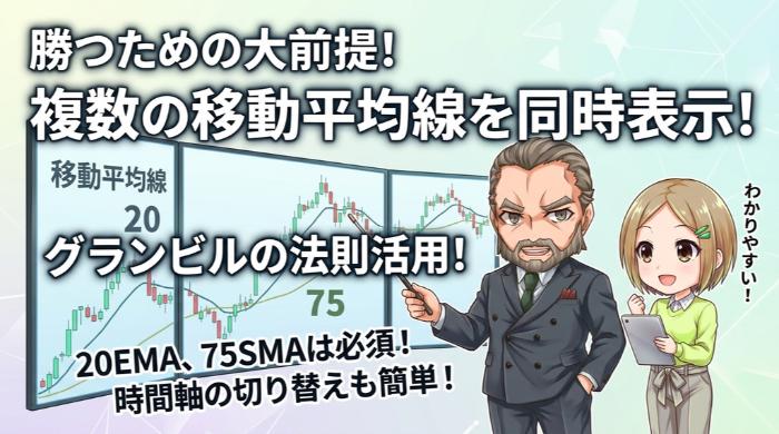複数の移動平均線を同時表示できるチャートが必須条件
