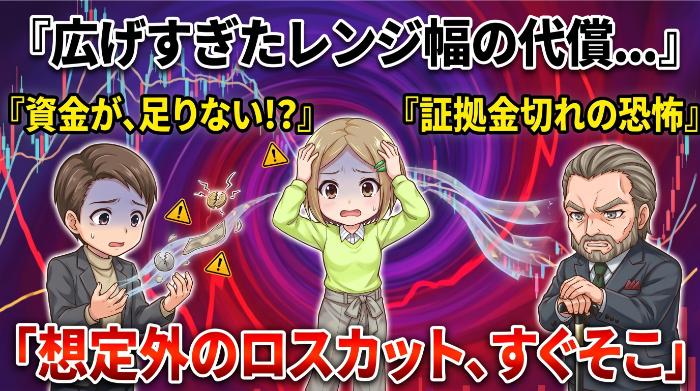レンジ幅を広げすぎて資金が分散する