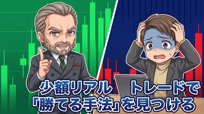 少額リアルトレードで勝てる手法を見つける