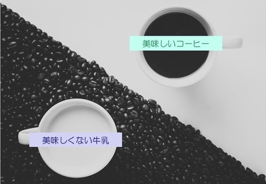 美味しいコーヒー、美味しくない牛乳、どちらを飲みたい？