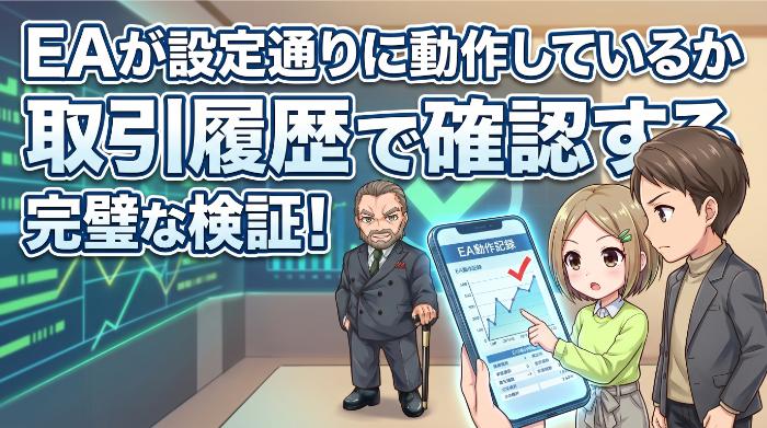 EAが設定通りに動作しているかを取引履歴で確認する