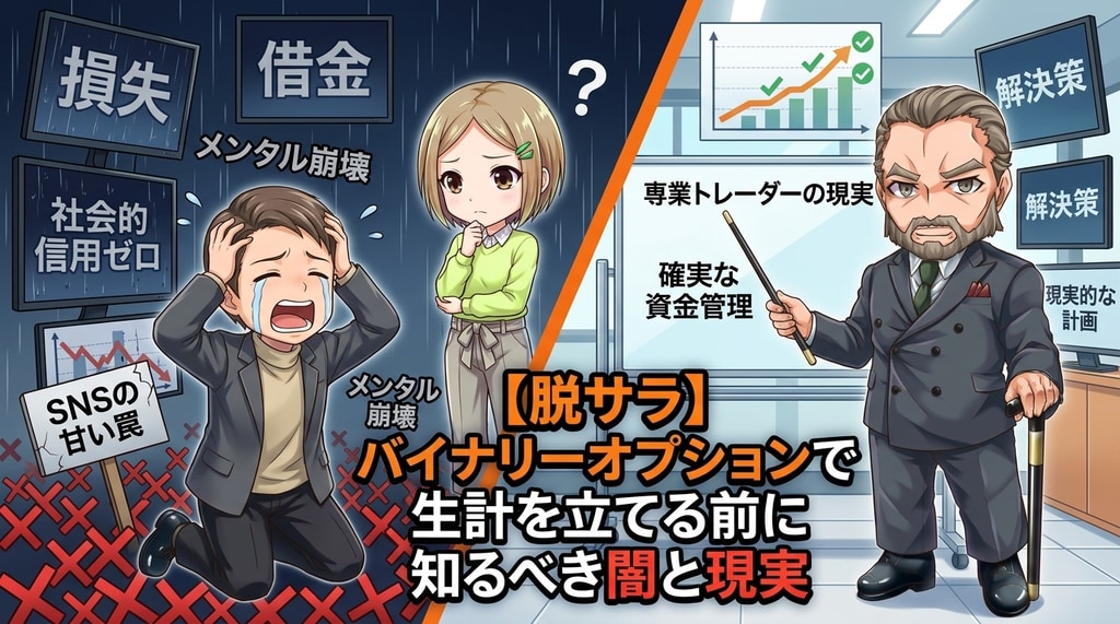 【脱サラ】バイナリーオプションで生計を立てる前に知るべき闇と現実