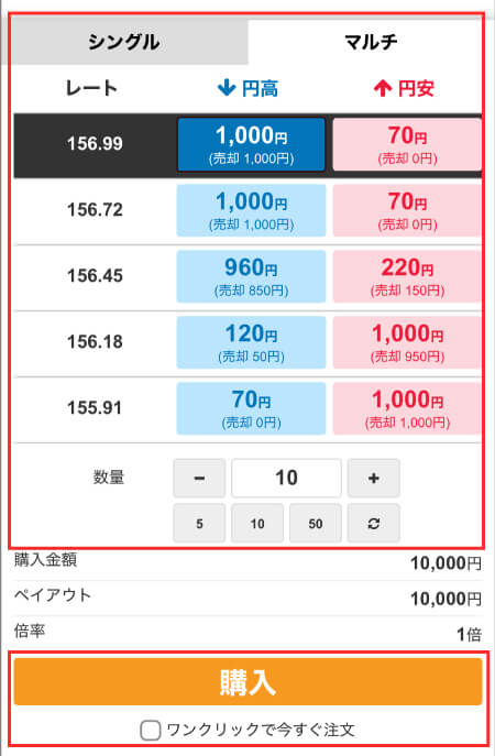 チケット枚数を決めて購入する