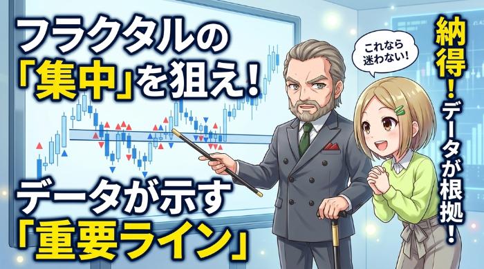 フラクルが集中する「ゾータン」を水平線として意識する