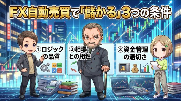 FX自動売買で「儲かる」3つの条件