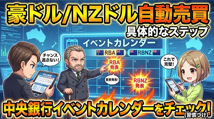 中央銀行イベントカレンダーをチェックする習慣をつける