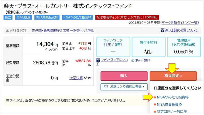 NISAつみたて投資枠