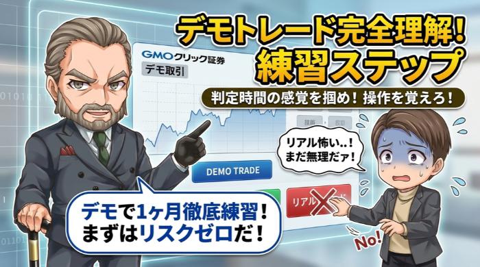 デモトレードで1ヶ月練習する