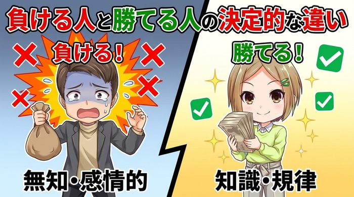 バイナリーオプションで負ける人のと勝てる人の差