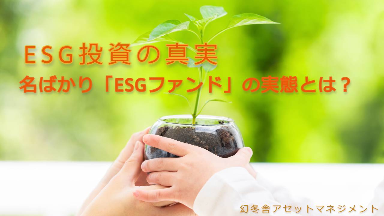 ESG投資の真実 名ばかり「ESGファンド」の実態とは?