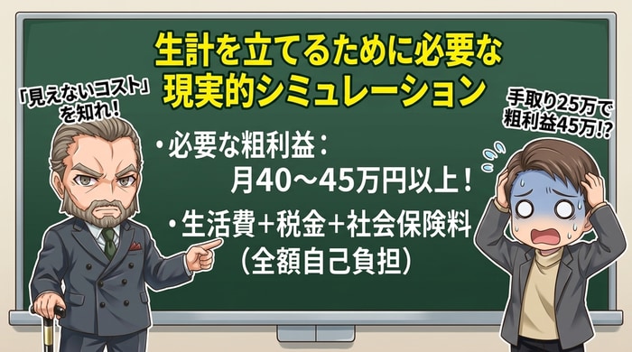 生計をたてるために必要なシミュレーション