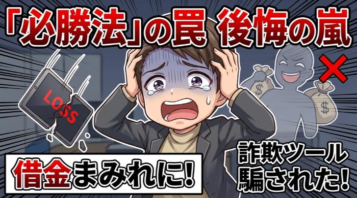 「必勝法やツールを信じた」後悔