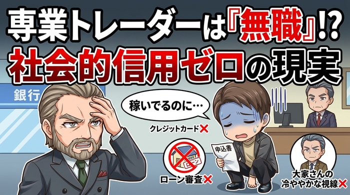 社会的信用がほぼゼロ！専業トレーダーの現実