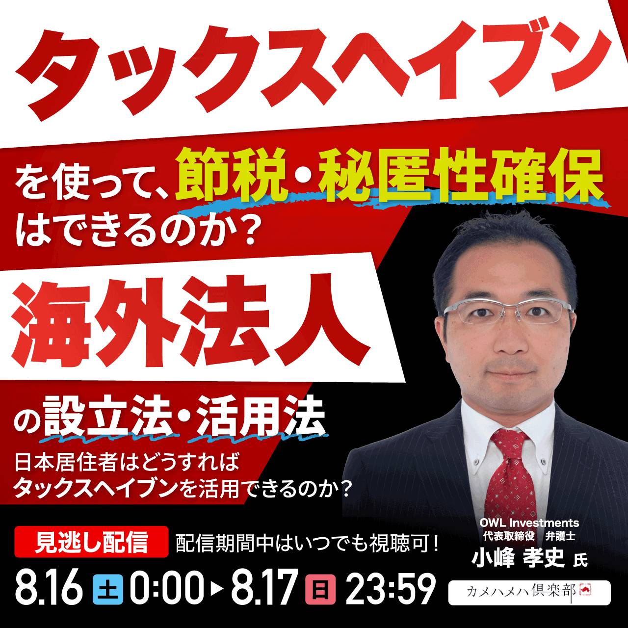 「タックスヘイブン」を使って、節税・秘匿性確保はできるのか？「海外法人」の設立法・活用法