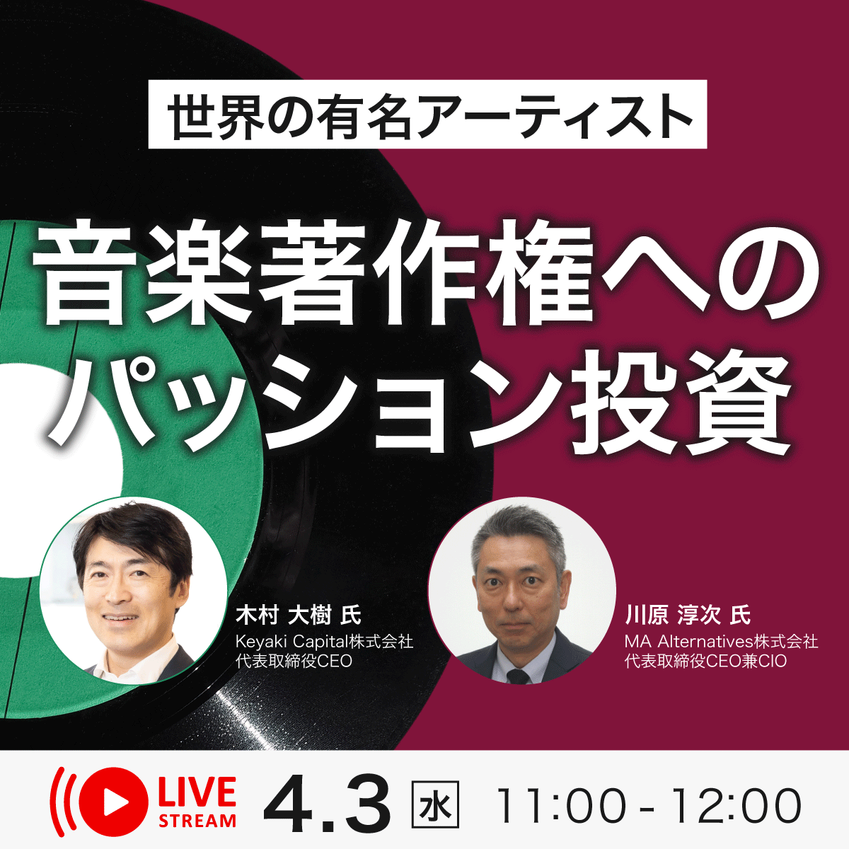 世界の有名アーティスト「音楽著作権」へのパッション投資