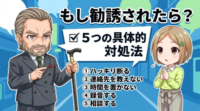 もし勧誘されたらどうする？5つの具体的な対処法