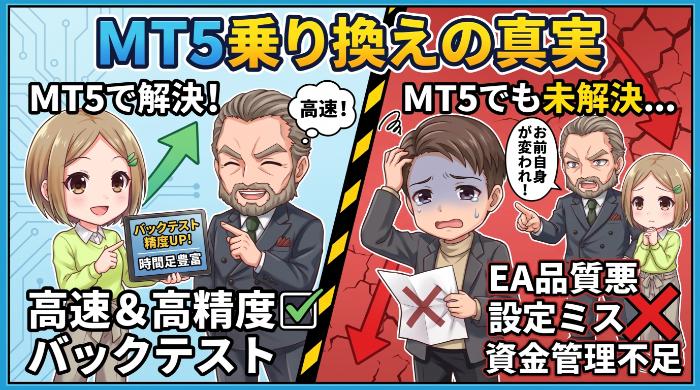 MT4 vs MT5 — プラットフォームを変えれば儲かるのか？