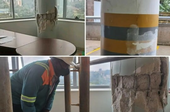 ロコが建設したロティスタワーズで検出された深刻な亀裂（写真／Courtesy）