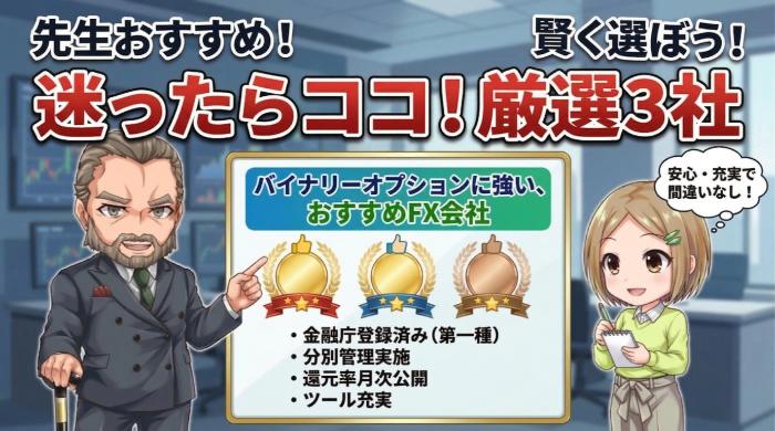 バイナリーオプションに強い、おすすめFX会社