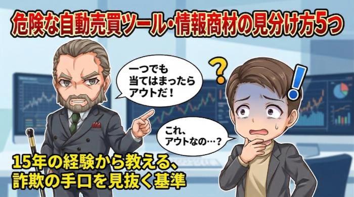 危険な自動売買ツール・情報商材の見分け方5つ