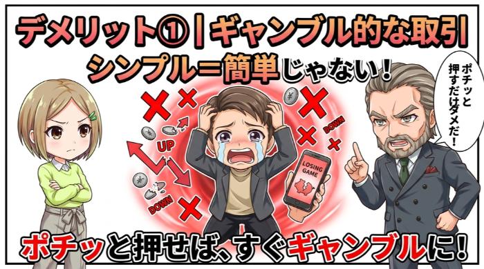 ギャンブル的な取引になりやすい