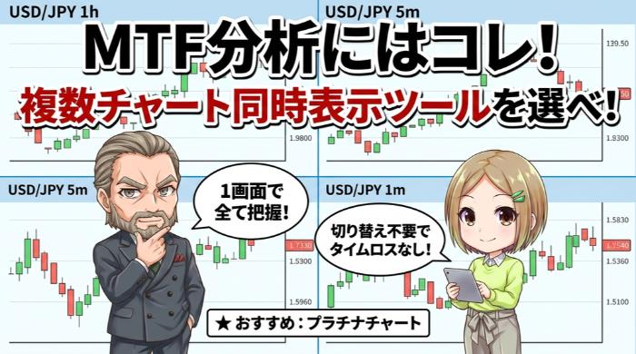 複数時間軸を同時表示できるツールを選べ