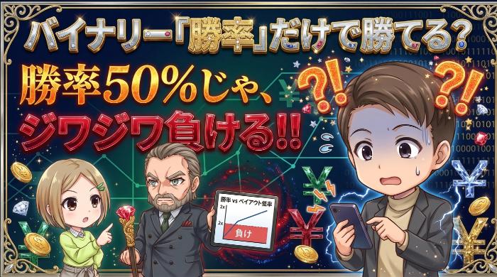 バイナリーオプションの勝率は何％で勝てる？損益分岐の正しい計算方法