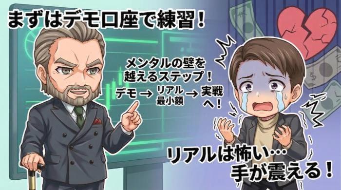 まずはデモ口座で練習してから実戦へ