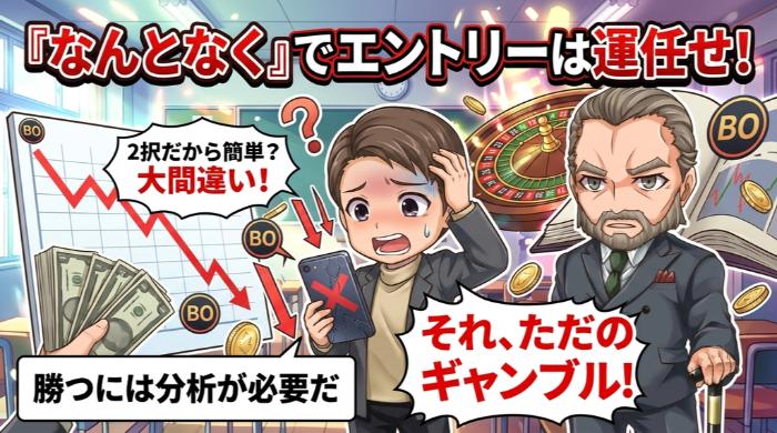 運任せ・ギャンブル感覚でトレードしている