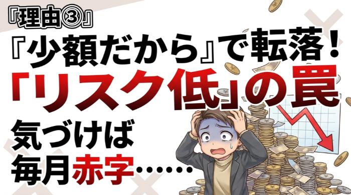 少額で始められるから「リスクが低い」と思い込む