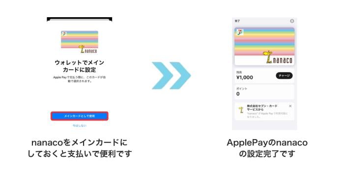 ApplePayのnanacoの作り方