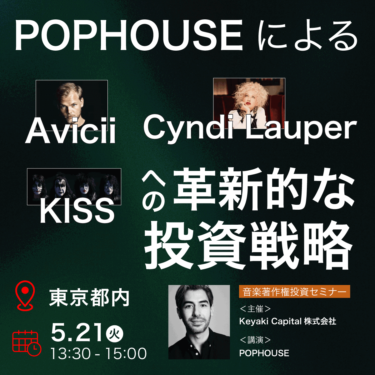 POPHOUSEによる Avicii,Cyndi Lauper,KISSへの革新的な投資戦略