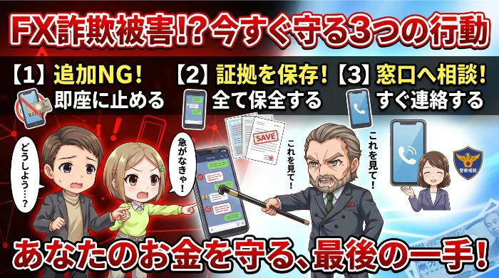 被害に遭った・遭いそうな場合に今すぐやるべきこと
