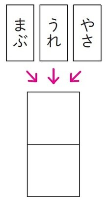 【保護者の方へ】 ヒントを出す場合は、思いつきやすい言葉から文字を絞ってあげてください。