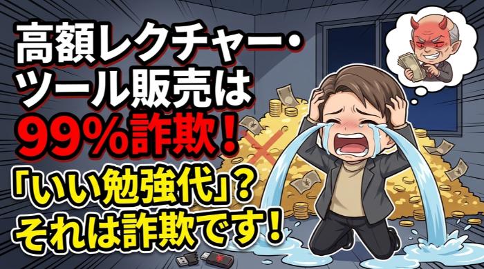 高額レクチャー・ツール販売は99%詐欺