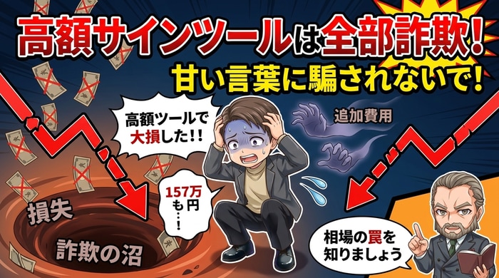 高額サインツールは詐欺！使うべからず