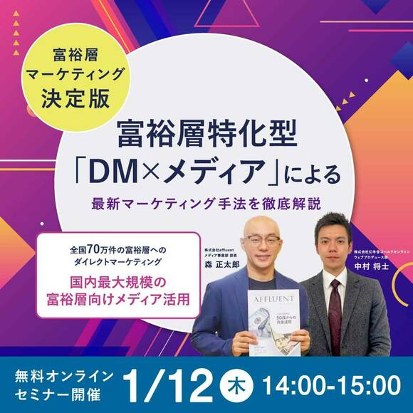 【富裕層マーケティング決定版】富裕層特化型「DM×メディア」による最新マーケティング手法を徹底解説