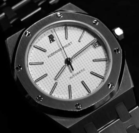 ［図表5-1］ロイヤルオーク4100ST。オリジナルの雰囲気が強い初期世代。 出典：斉藤由貴生氏の書籍『データでわかる腕時計投資の正解』（イカロス出版）より