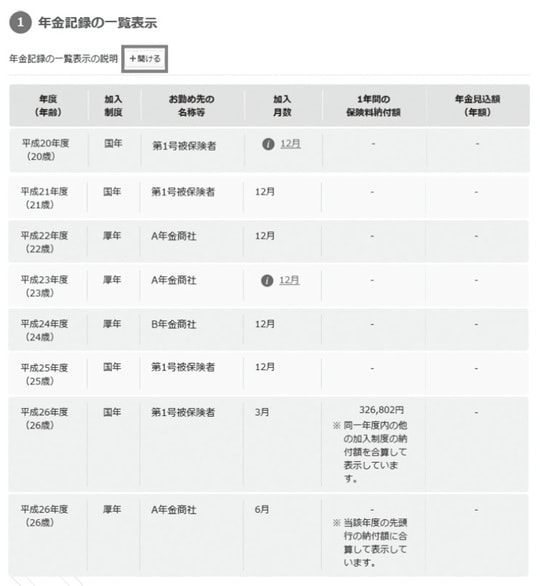 【出典】日本年金機構：「ねんきんネット」による年金記録の確認