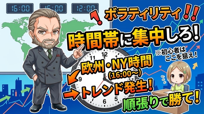 値動きがでる時間帯を狙え