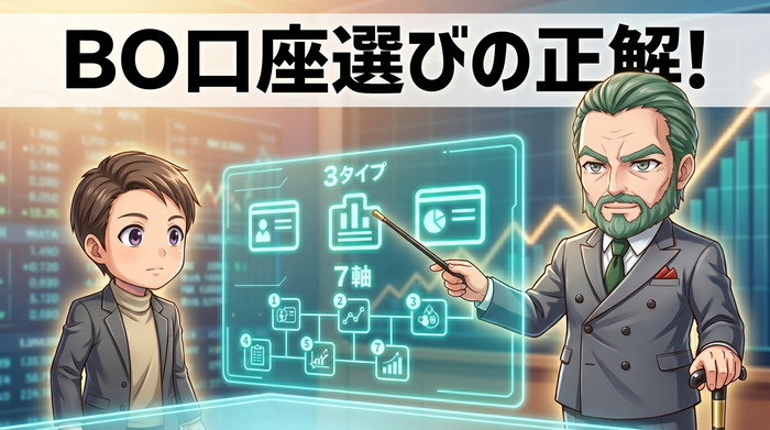 【失敗しない】バイナリーオプション口座選び！判断軸7つと本命業者
