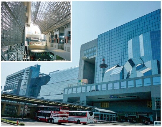 1997年 原 広司、アトリエ・ファイ建築研究所 京都市下京区烏丸通塩小路下ル東塩小路町 出所:『京都・大阪・神戸 名建築さんぽマップ増補改訂版』(エクスナレッジ)より抜粋