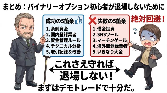 バイナリーオプション初心者が退場しないために