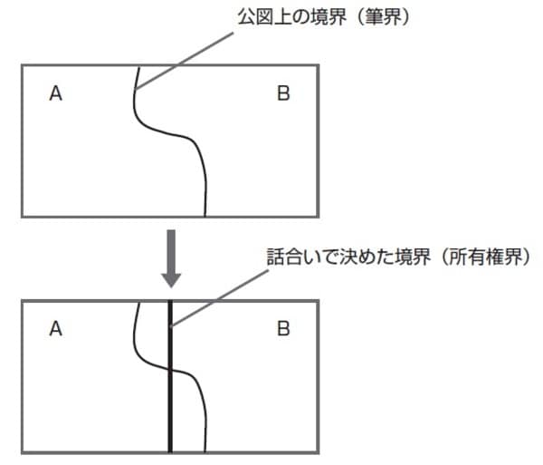 ［図表1］筆界と所有権界