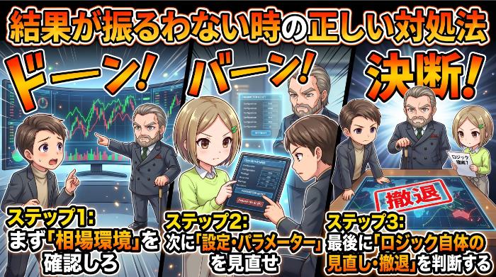 結果が振るわない時の正しい対処法