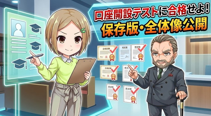 【保存版】バイナリーオプション口座開設条件と知識テスト攻略の全体像