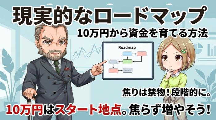 10万円から資金を増やしていくための現実的なロードマップ