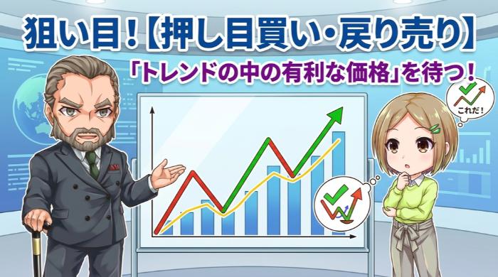 【狙い目】押し目買い・戻り売り — トレンド継続中の一時的な戻りを待つ