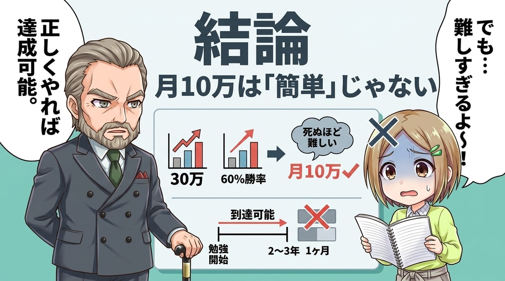 【現実】バイナリーオプションで月10万は可能！必要な資金と勝率とは